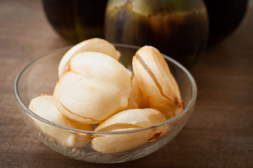 Asian Palmyra palm, Toddy palm, Sugar palm isolated on white bac