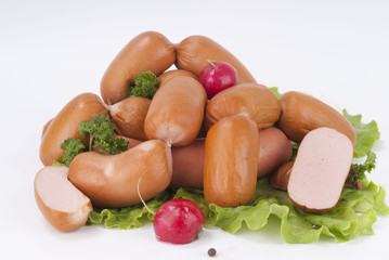 Composition of the sausages and vegetables.