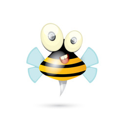 cartoon cute bright baby bee. vector