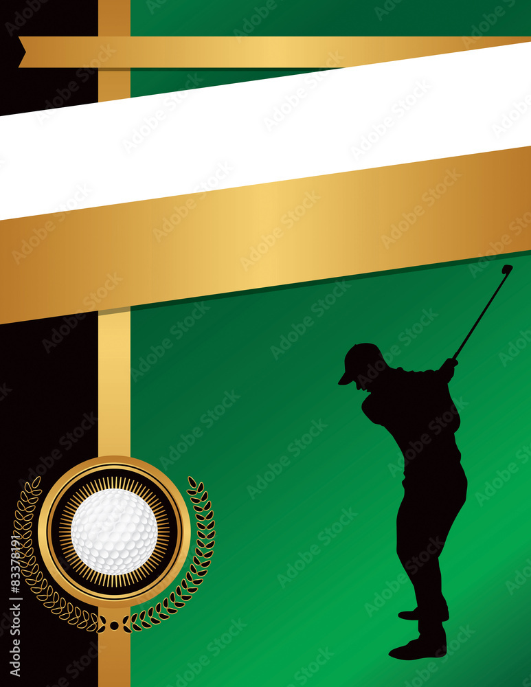 Sticker Golf Flyer Background Template Illustration