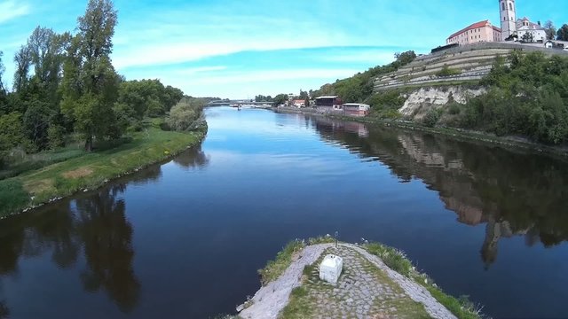 confluence Of Vltava and Labe rivers,Meln&iacute;k,