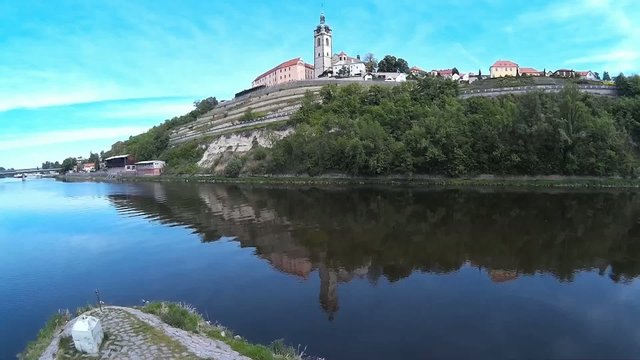 confluence Of Vltava and Labe rivers,Meln&iacute;k,