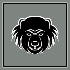 Vintage bear head emblem
