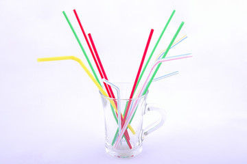 glass and straw for drinks