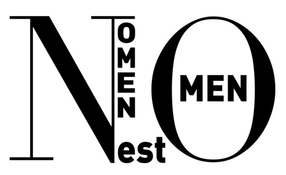 Nomen est Omen (Latin) in black and white
