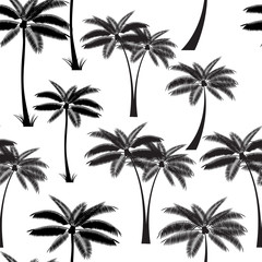 Obraz premium Palm Leaf Seamless Pattern Background Vector Illustration