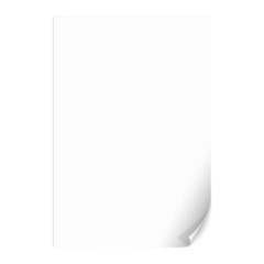 Empty Paper Sheet with Curled Corner. Vector Illustration