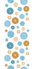 Vector abstract blue brown vintage circles back vertical border