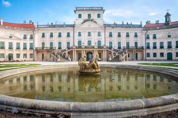Fototapeta na wymiar Esterhazy Castle and the fountain