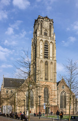 Fototapeta na wymiar Cathedral church in Rotterdam, Netherlands.