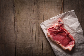 Piece of meat on paper