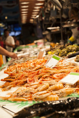 Fresh seafood at fish market