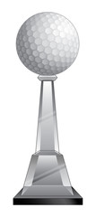 Golf Trophy - Crystal
