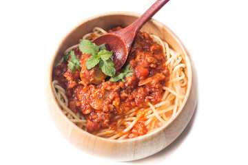 Spaghetti isolate on white