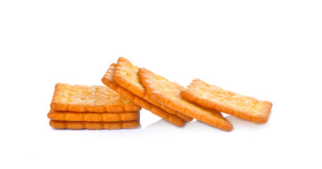 cracker on white background