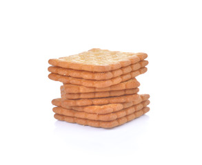 cracker on white background
