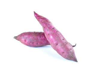 Fresh yam  on white background