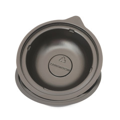 black microwavable plastic food bowl
