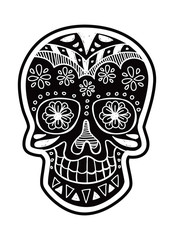 sugar skull isolated on white background