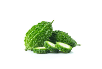 Bitter melon isolated on white background