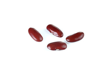 Dried red beans isolated on white background