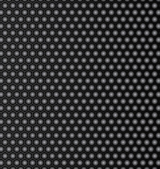 Steel honeycomb-patterned dark background.