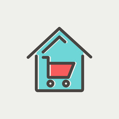 House shopping thin line icon