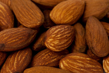 Background of almonds