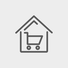 House shopping thin line icon