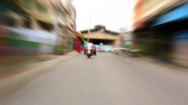 City driving Rapid hyper lapse , Thailand
