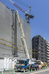 ビル建設作業