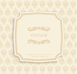 Gold  Vintage Invitation and Greeting Card 
