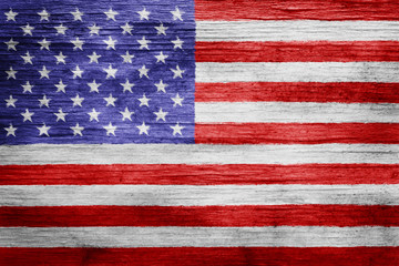 Naklejka premium Worn vintage American flag background