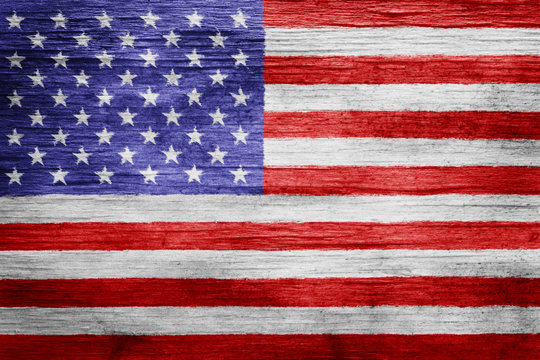 Worn vintage American flag background