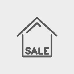 Sale sign thin line icon