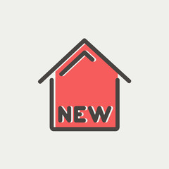 New house thin line icon