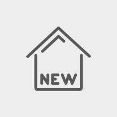 New house thin line icon