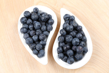 Blueberries in bowls