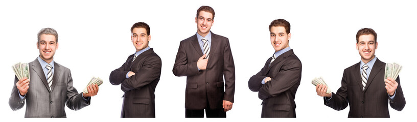 Lucky man with money, set