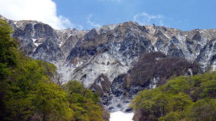 伯耆富士　大山　初夏の南壁