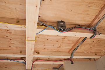 住宅建設　室内の電気配線
