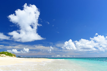 Obraz premium 美しい沖縄のビーチと夏空