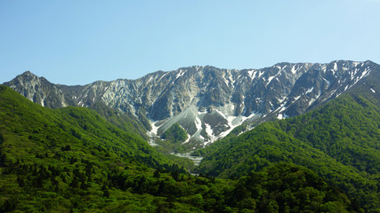 Fototapeta na wymiar 伯耆富士　大山　初夏の北壁