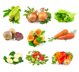 Set of fresh vegetables