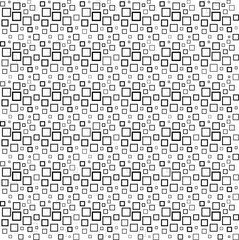 Seamless pattern of squares black color