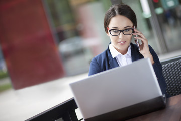  Beautiful, self confident businesswoman in work