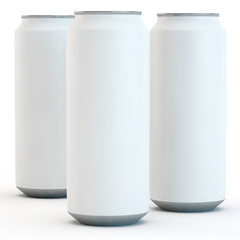 three white cans