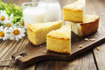 Casserole with millet and curd