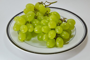 green grape on the dish