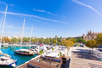 Palma de Mallorca port marina in Majorca Balearic